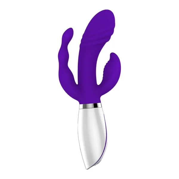 Vibrador Triple Play Morado - Imagen 4