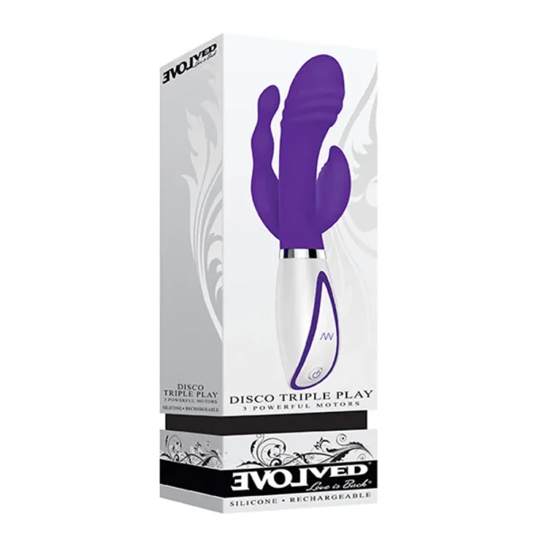 Vibrador Triple Play Morado - Imagen 6