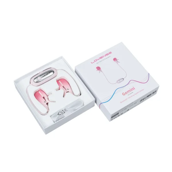 Pinzas para pezones vibratorias Gemini Lovense Rosadas - Imagen 10