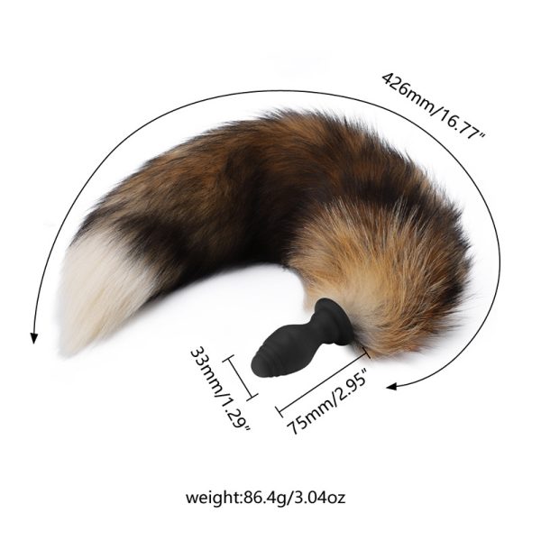 Plug Anal Real Fox Tail con vibración - Imagen 6