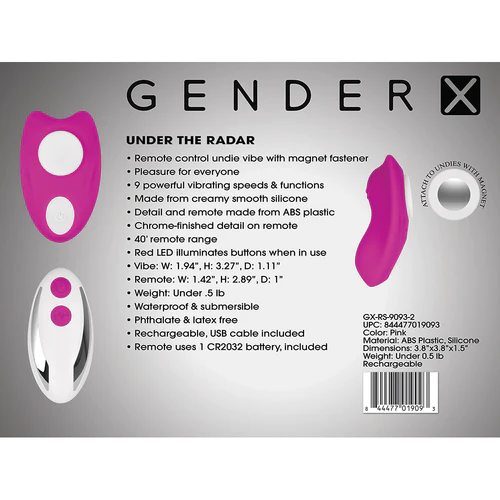 Vibrador Bajo El Radar Gender X - Imagen 9