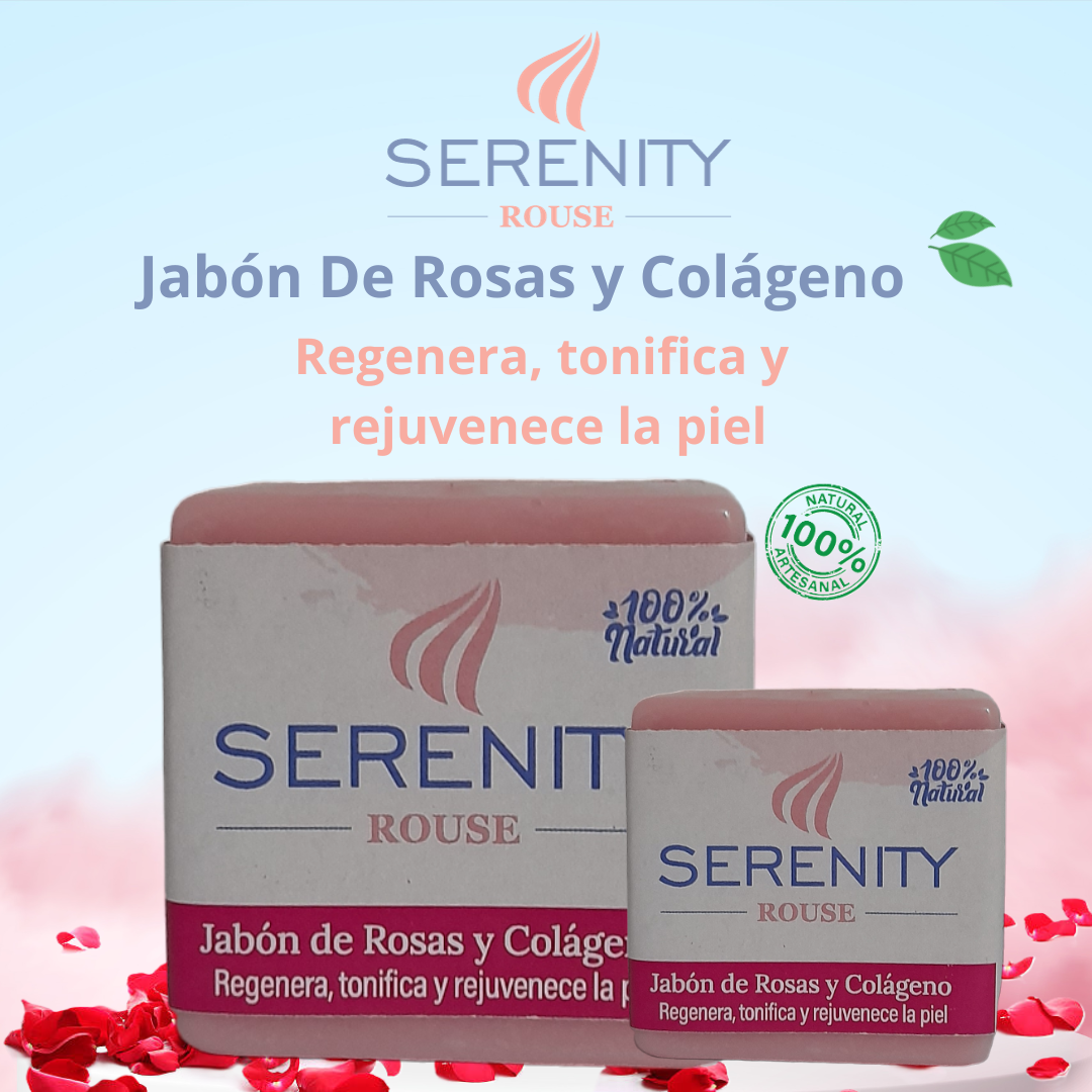 Jabón Serenity Rouse De Rosas y Colágeno - Imagen 2