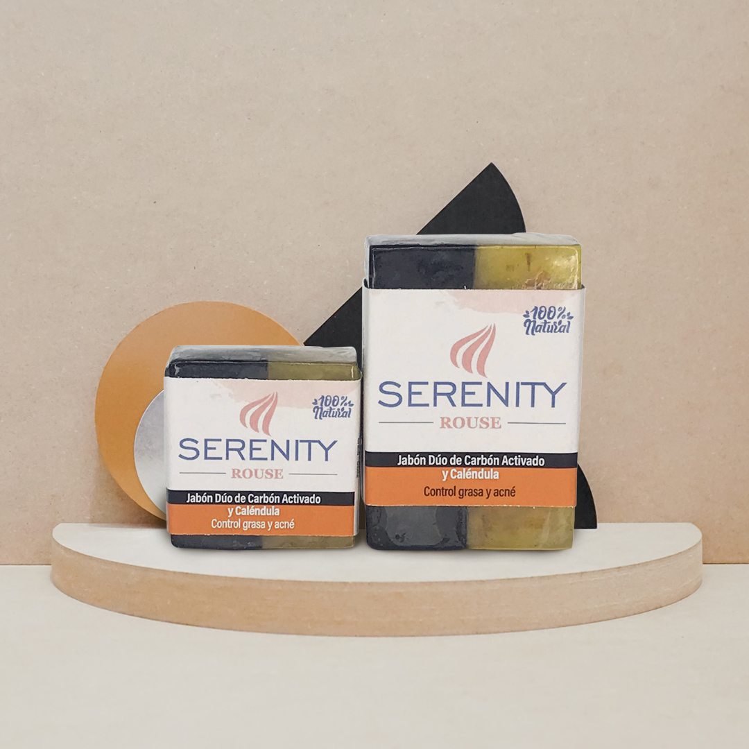 Jabón Serenity Rouse Dúo Carbón Activado y Caléndula - Imagen 2